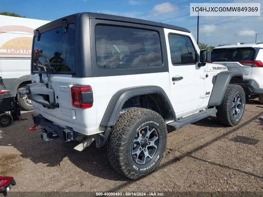 1C4HJXCG0MW849369 2021 Jeep Wrangler Rubicon 4X4