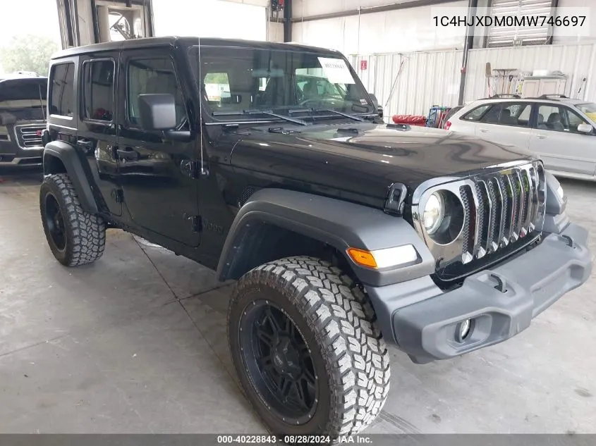 2021 Jeep Wrangler Unlimited Sport 4X4 VIN: 1C4HJXDM0MW746697 Lot: 40228843