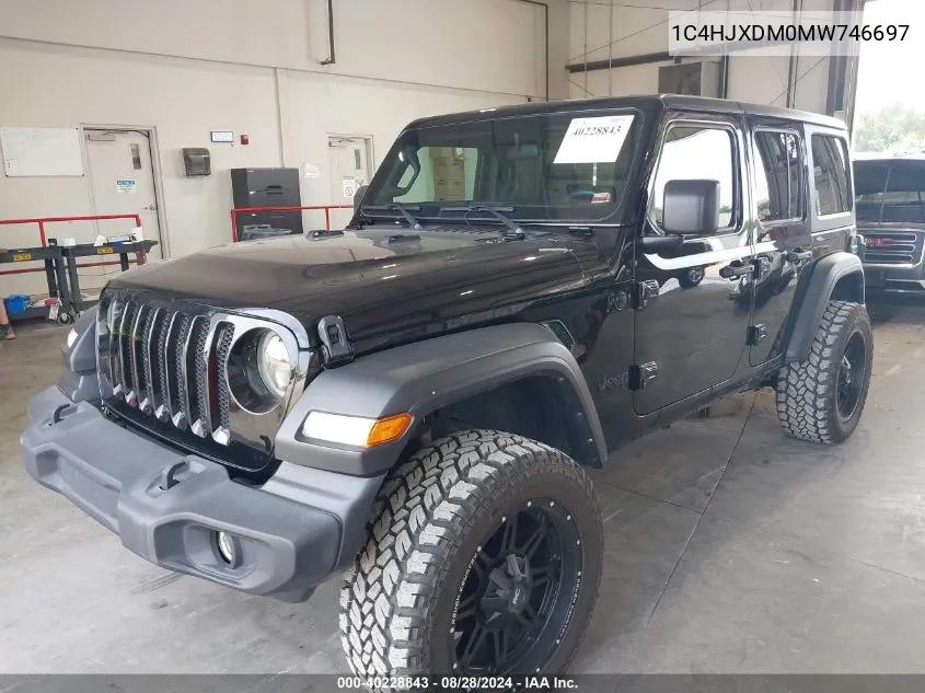 2021 Jeep Wrangler Unlimited Sport 4X4 VIN: 1C4HJXDM0MW746697 Lot: 40228843