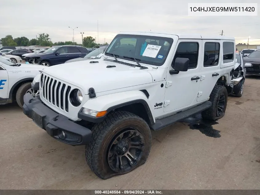 1C4HJXEG9MW511420 2021 Jeep Wrangler Unlimited Sahara