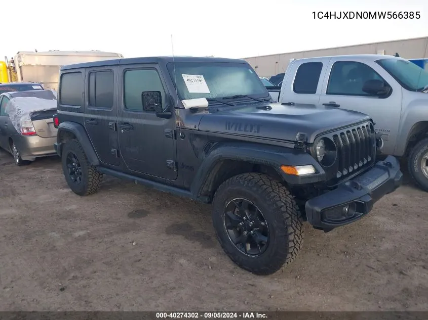 2021 Jeep Wrangler Unlimited Sport VIN: 1C4HJXDN0MW566385 Lot: 40274302