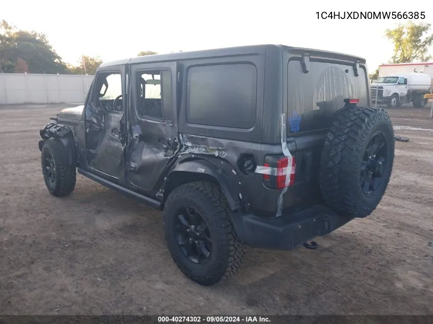 2021 Jeep Wrangler Unlimited Sport VIN: 1C4HJXDN0MW566385 Lot: 40274302