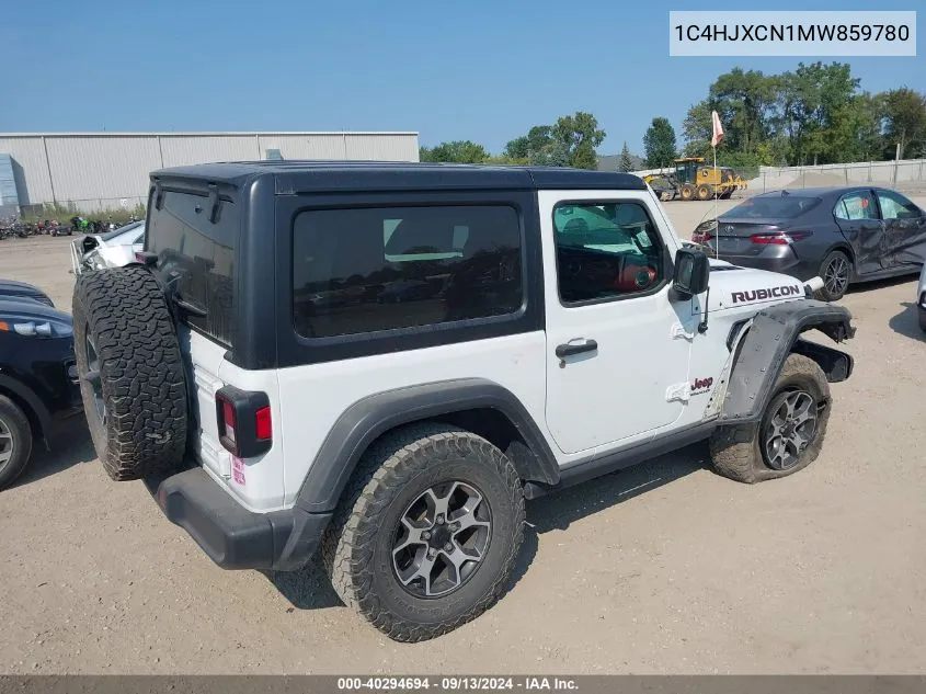 1C4HJXCN1MW859780 2021 Jeep Wrangler Rubicon 4X4