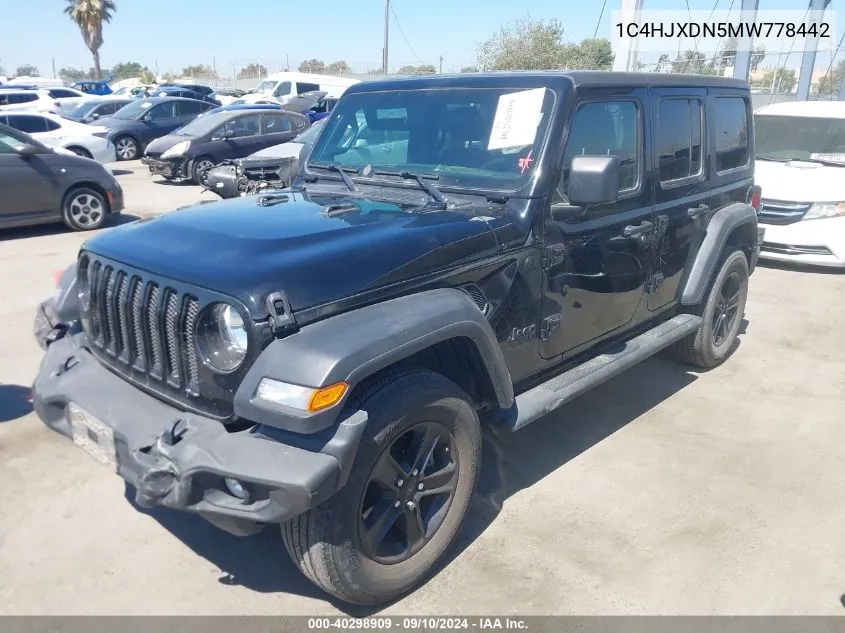 1C4HJXDN5MW778442 2021 Jeep Wrangler Unlimited Sport