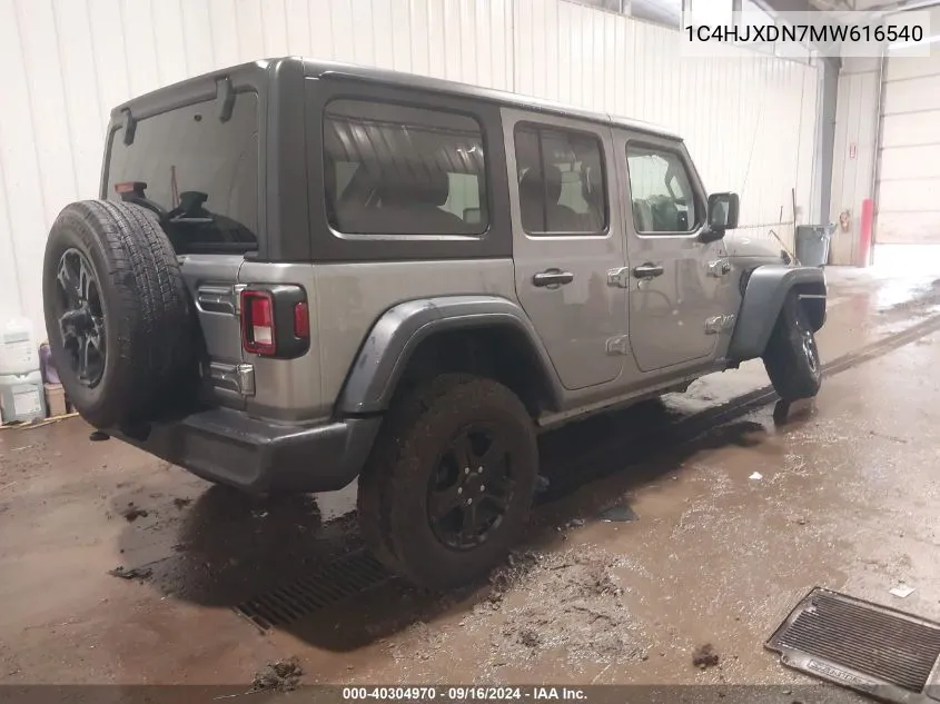 2021 Jeep Wrangler Unlimited Sport S 4X4 VIN: 1C4HJXDN7MW616540 Lot: 40304970