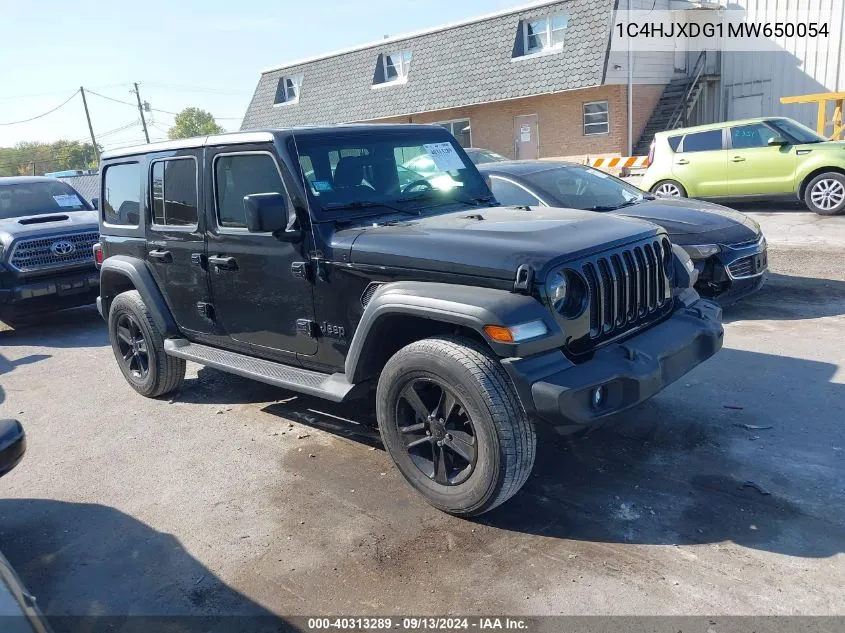 2021 Jeep Wrangler Unlimited Sport Altitude 4X4 VIN: 1C4HJXDG1MW650054 Lot: 40313289