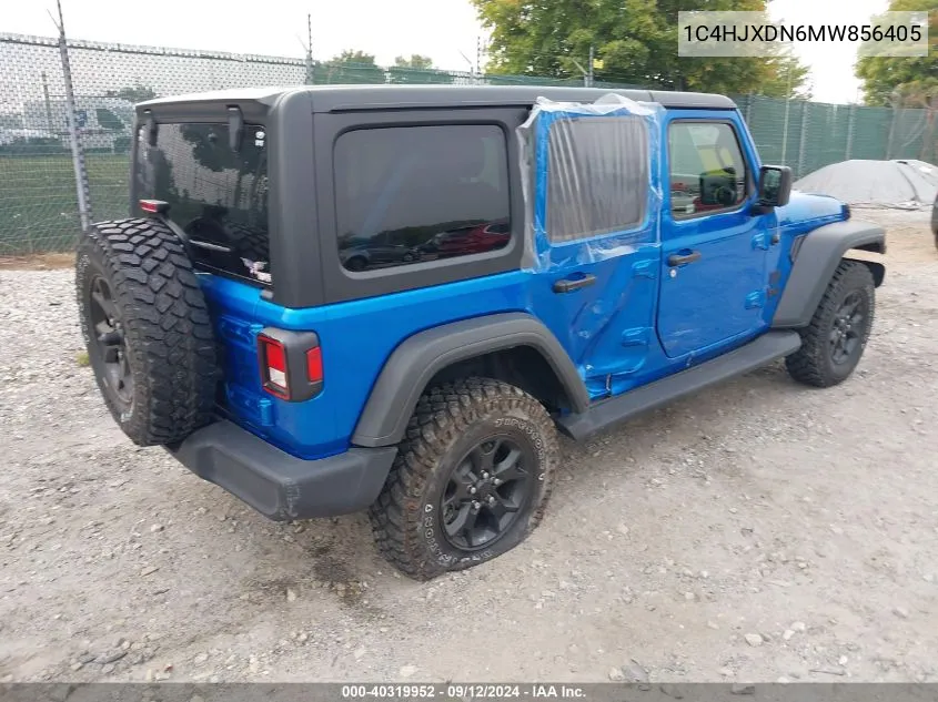 2021 Jeep Wrangler Unlimited Willys 4X4 VIN: 1C4HJXDN6MW856405 Lot: 40319952