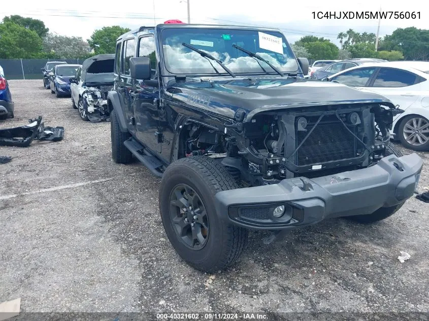 2021 Jeep Wrangler Unlimited Sport VIN: 1C4HJXDM5MW756061 Lot: 40321602