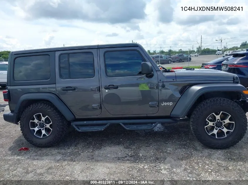 2021 Jeep Wrangler Unlimited Sport VIN: 1C4HJXDN5MW508241 Lot: 40323911