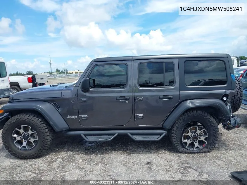 1C4HJXDN5MW508241 2021 Jeep Wrangler Unlimited Sport