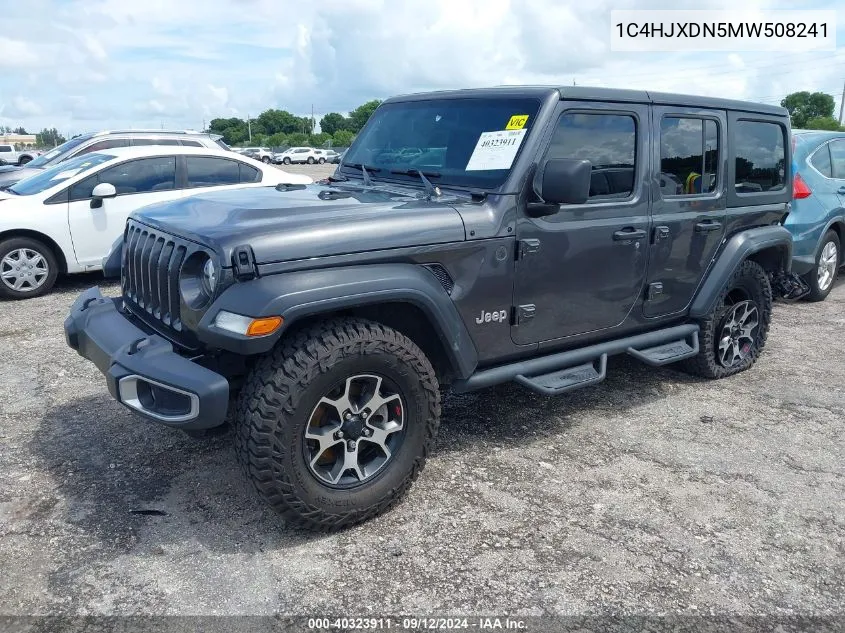 1C4HJXDN5MW508241 2021 Jeep Wrangler Unlimited Sport