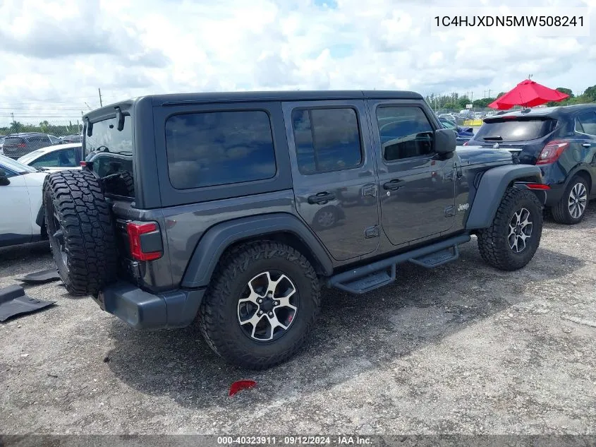 2021 Jeep Wrangler Unlimited Sport VIN: 1C4HJXDN5MW508241 Lot: 40323911