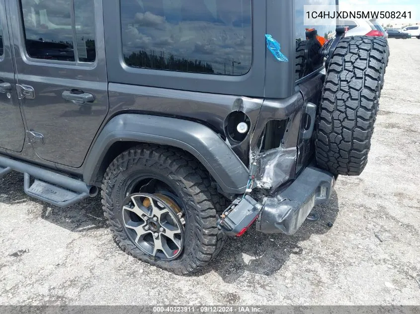 2021 Jeep Wrangler Unlimited Sport VIN: 1C4HJXDN5MW508241 Lot: 40323911