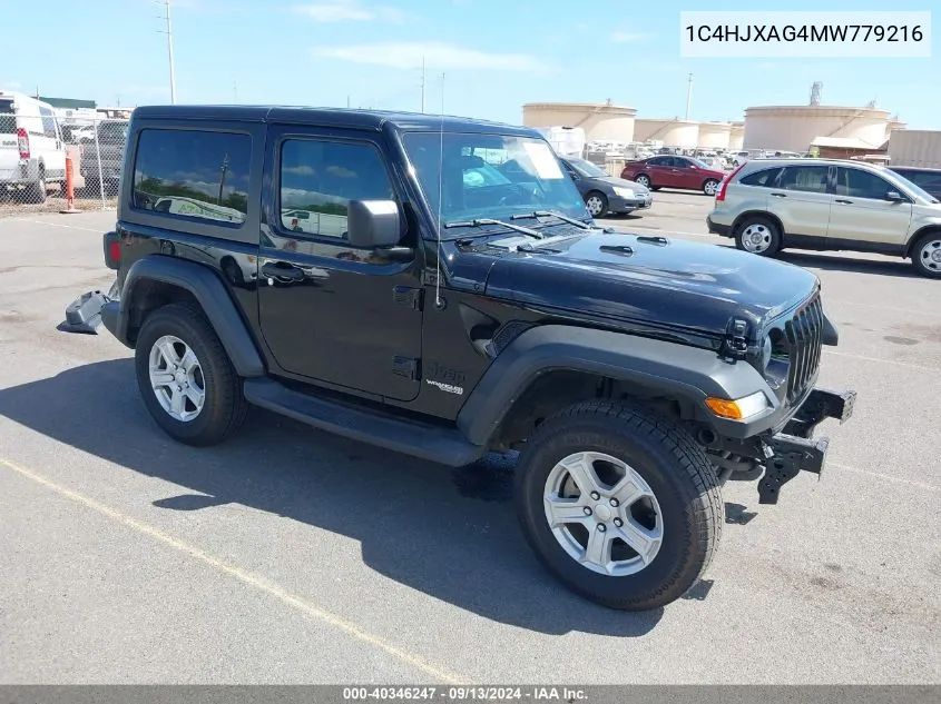 1C4HJXAG4MW779216 2021 Jeep Wrangler Sport S 4X4