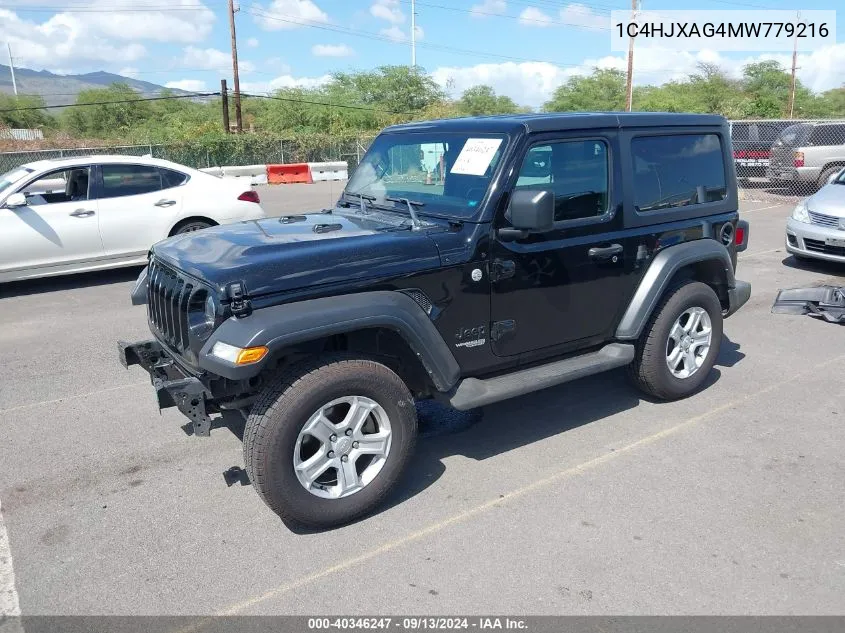 2021 Jeep Wrangler Sport S 4X4 VIN: 1C4HJXAG4MW779216 Lot: 40346247