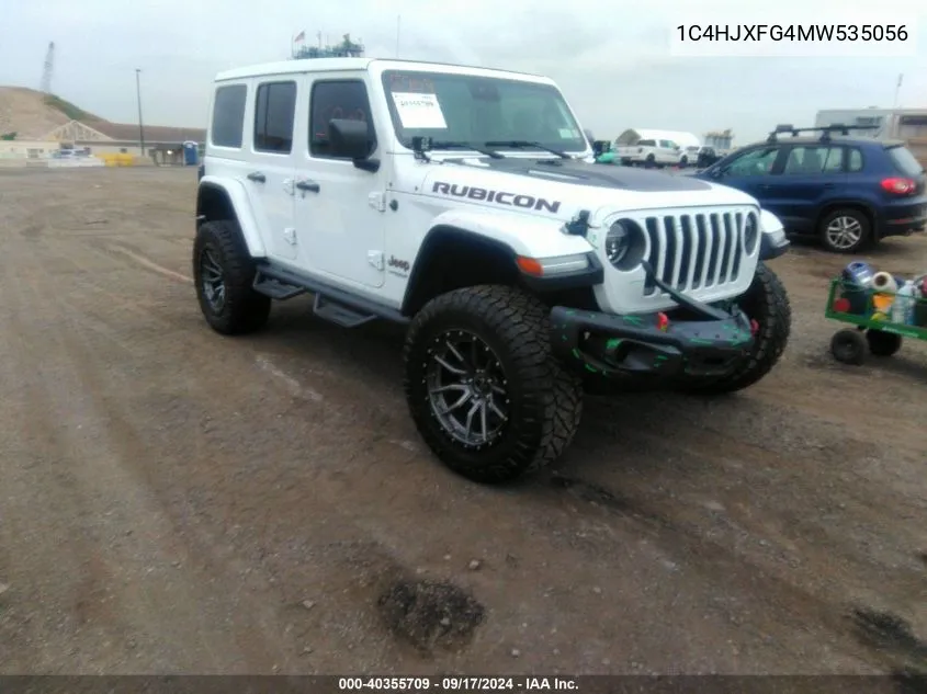 2021 Jeep Wrangler Unlimited Rubicon 4X4 VIN: 1C4HJXFG4MW535056 Lot: 40355709