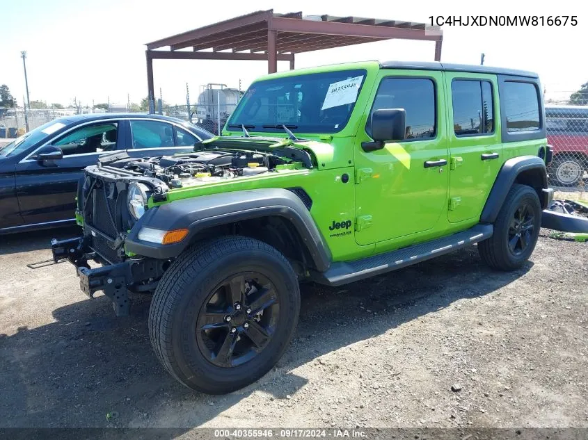 1C4HJXDN0MW816675 2021 Jeep Wrangler Unlimited Sport Altitude 4X4