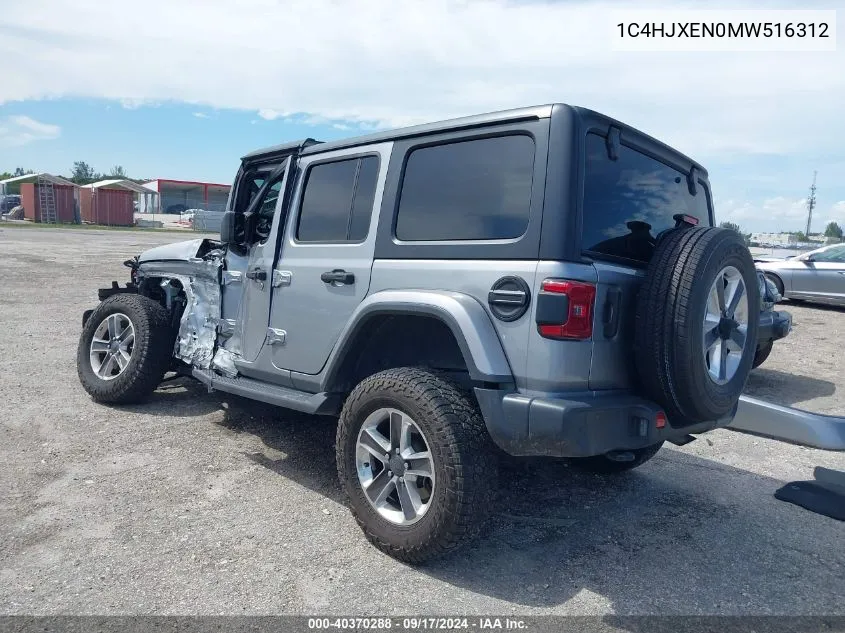 1C4HJXEN0MW516312 2021 Jeep Wrangler Unlimited Sahara 4X4