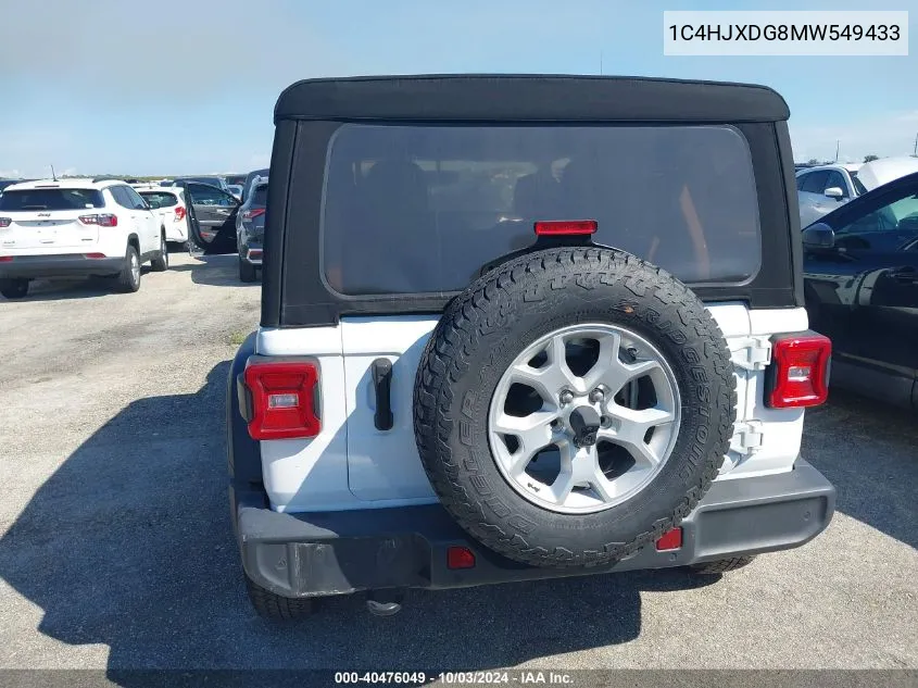 1C4HJXDG8MW549433 2021 Jeep Wrangler Unlimited Islander 4X4