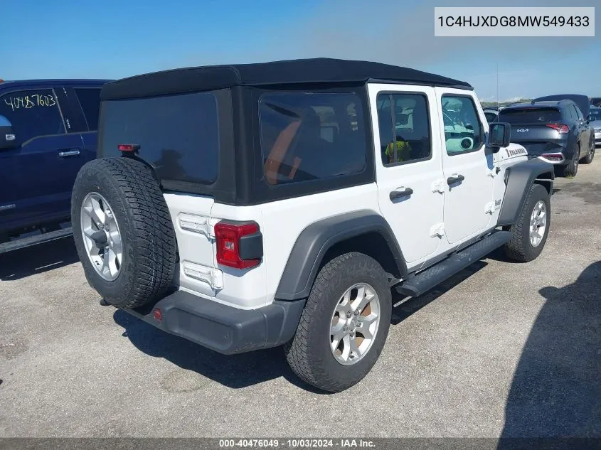 1C4HJXDG8MW549433 2021 Jeep Wrangler Unlimited Islander 4X4