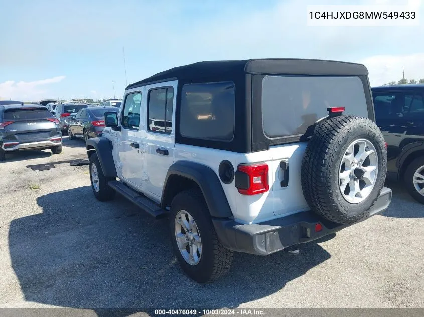 1C4HJXDG8MW549433 2021 Jeep Wrangler Unlimited Islander 4X4