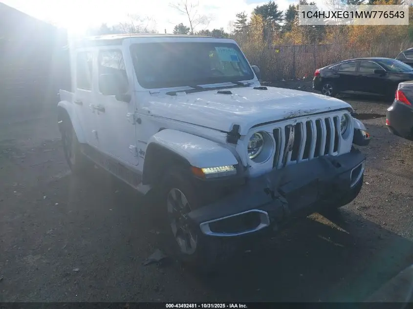 1C4HJXEG1MW776543 2021 Jeep Wrangler Unlimited Sahara 4X4