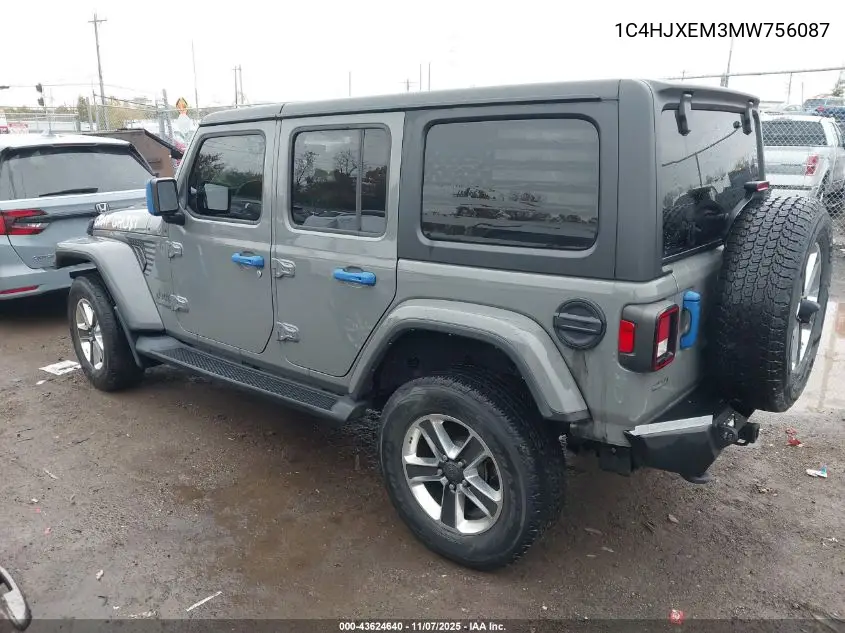 1C4HJXEM3MW756087 2021 Jeep Wrangler Unlimited Sahara