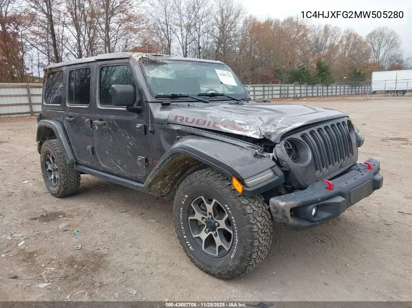 1C4HJXFG2MW505280 2021 Jeep Wrangler Unlimited Rubicon 4X4