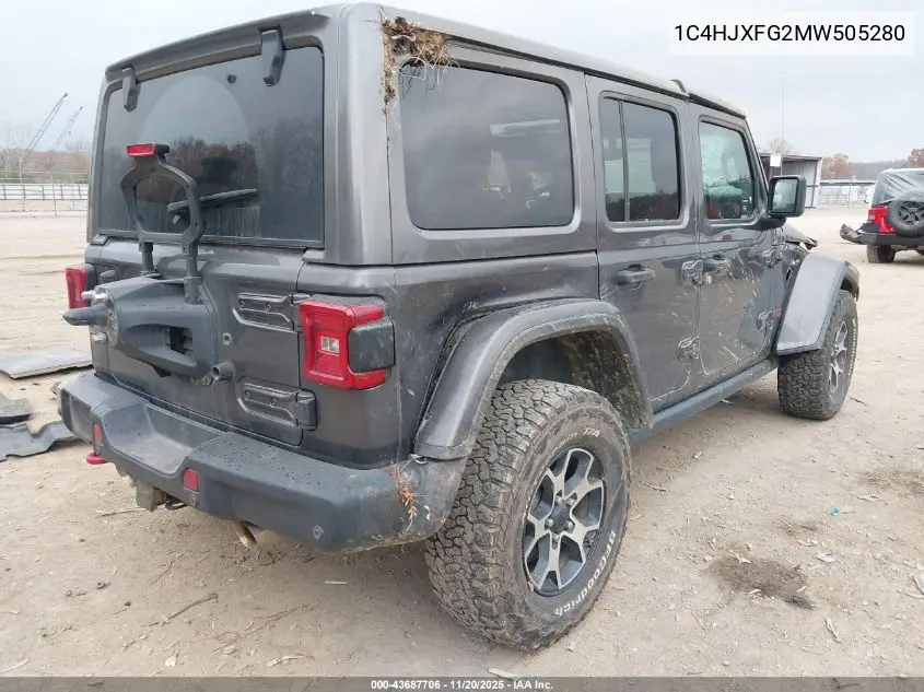 1C4HJXFG2MW505280 2021 Jeep Wrangler Unlimited Rubicon 4X4