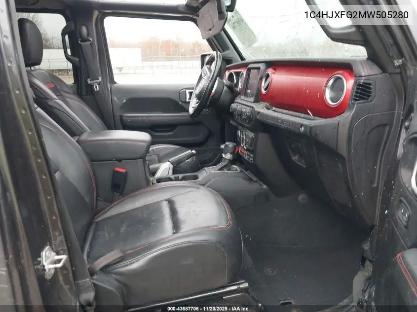 1C4HJXFG2MW505280 2021 Jeep Wrangler Unlimited Rubicon 4X4