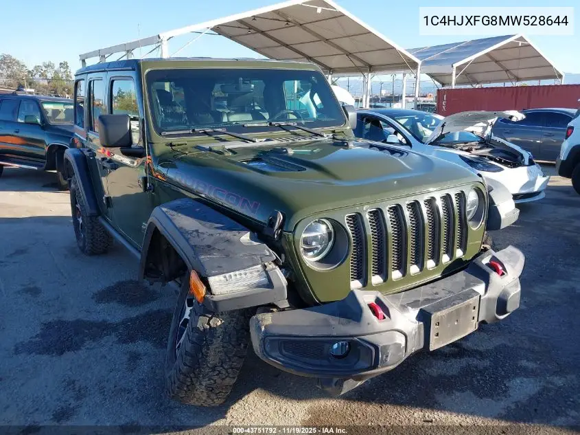 1C4HJXFG8MW528644 2021 Jeep Wrangler Unlimited Rubicon 4X4