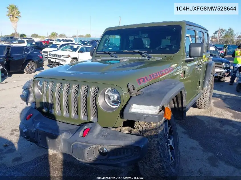 1C4HJXFG8MW528644 2021 Jeep Wrangler Unlimited Rubicon 4X4