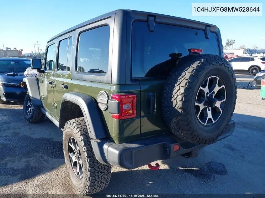 1C4HJXFG8MW528644 2021 Jeep Wrangler Unlimited Rubicon 4X4