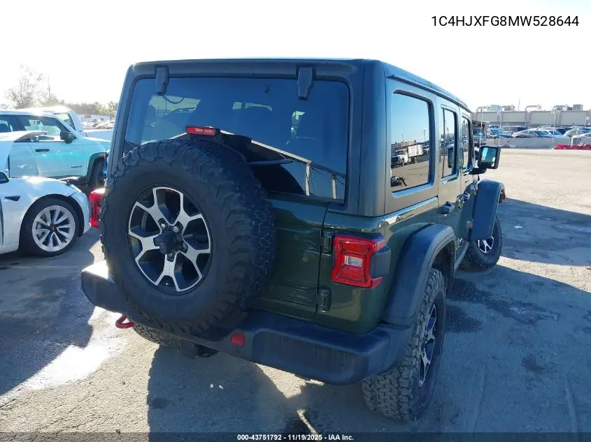 1C4HJXFG8MW528644 2021 Jeep Wrangler Unlimited Rubicon 4X4