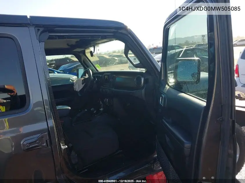 1C4HJXDG0MW505085 2021 Jeep Wrangler Unlimited Sport S 4X4