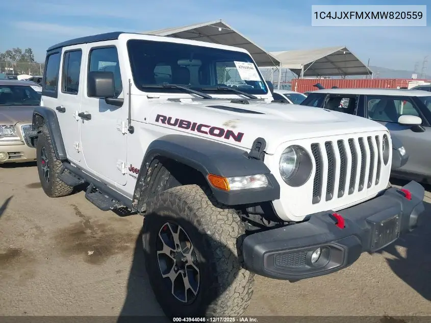 1C4JJXFMXMW820559 2021 Jeep Wrangler Unlimited Rubicon 4X4