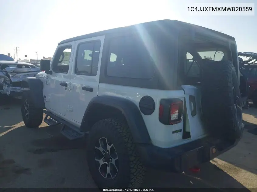 1C4JJXFMXMW820559 2021 Jeep Wrangler Unlimited Rubicon 4X4