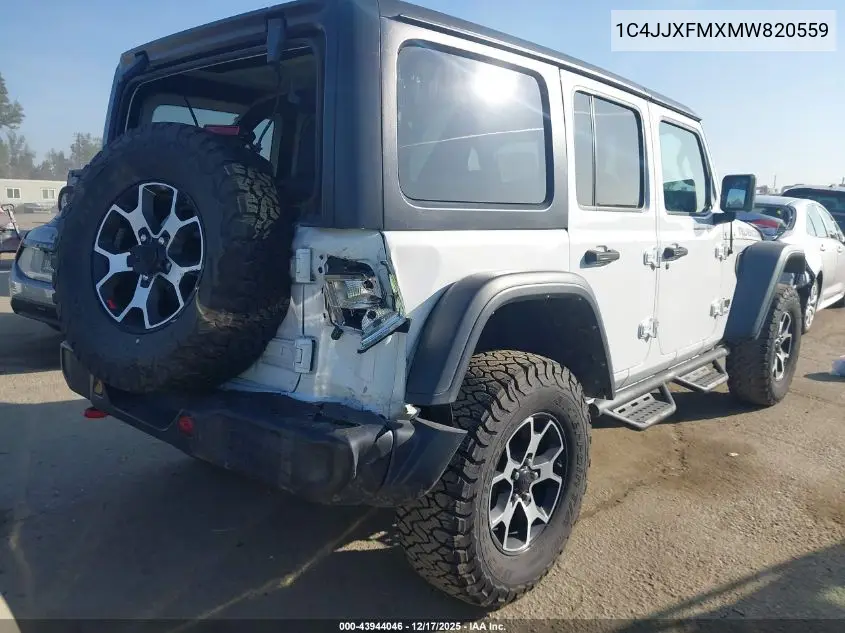 1C4JJXFMXMW820559 2021 Jeep Wrangler Unlimited Rubicon 4X4