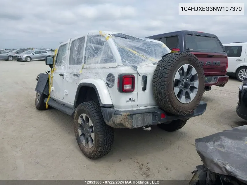 2022 Jeep Wrangler Unlimited Sahara VIN: 1C4HJXEG3NW107370 Lot: 12053563