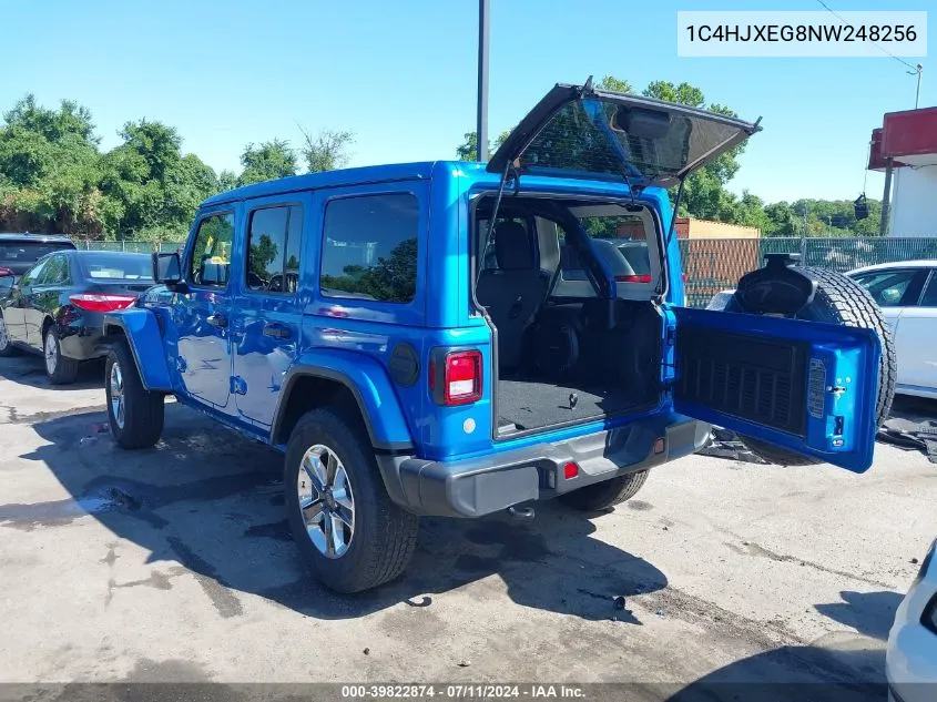 2022 Jeep Wrangler Unlimited Sahara 4X4 VIN: 1C4HJXEG8NW248256 Lot: 39822874