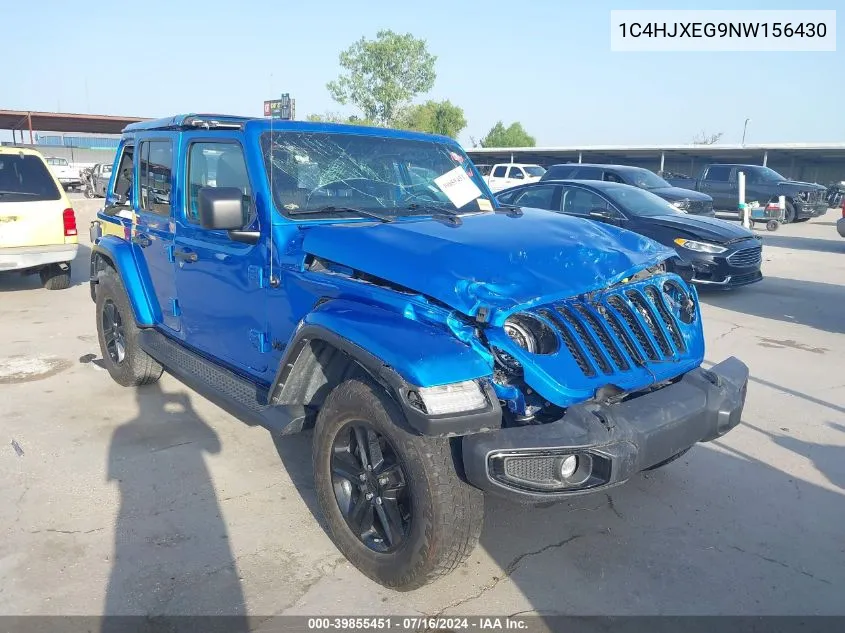 2022 Jeep Wrangler Unlimited Sahara Altitude 4X4 VIN: 1C4HJXEG9NW156430 Lot: 39855451