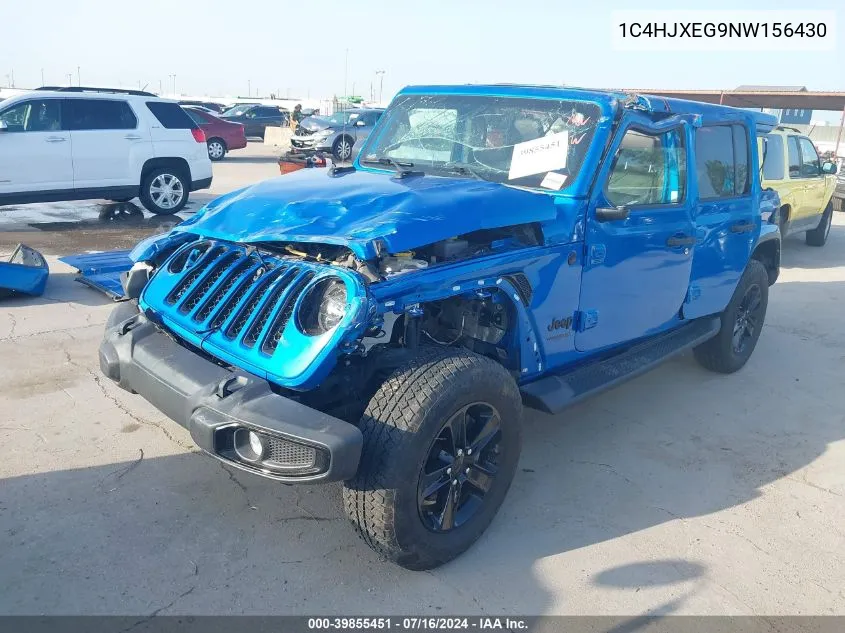 2022 Jeep Wrangler Unlimited Sahara Altitude 4X4 VIN: 1C4HJXEG9NW156430 Lot: 39855451