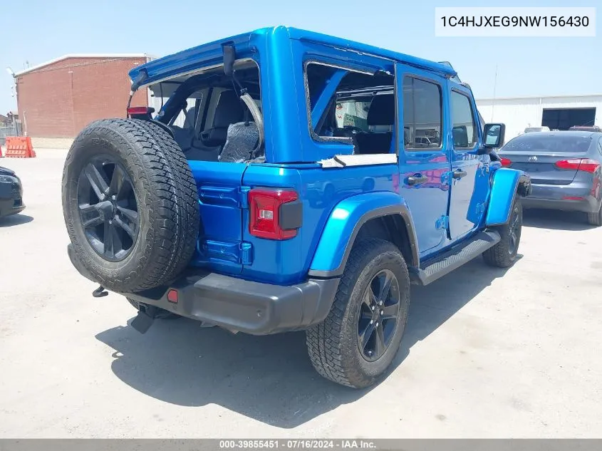 2022 Jeep Wrangler Unlimited Sahara Altitude 4X4 VIN: 1C4HJXEG9NW156430 Lot: 39855451