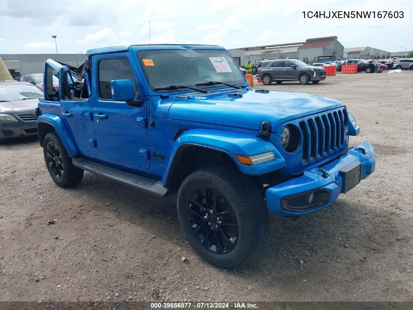 2022 Jeep Wrangler Unlimited High Altitude 4X4 VIN: 1C4HJXEN5NW167603 Lot: 39856877