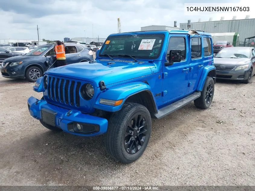 2022 Jeep Wrangler Unlimited High Altitude 4X4 VIN: 1C4HJXEN5NW167603 Lot: 39856877