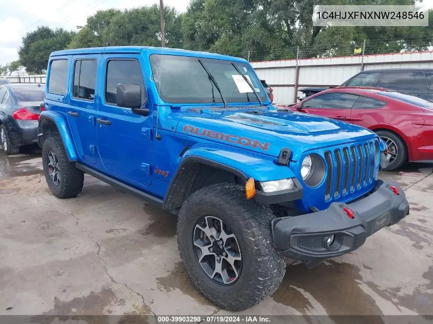 2022 Jeep Wrangler Unlimited Rubicon VIN: 1C4HJXFNXNW248546 Lot: 39903298