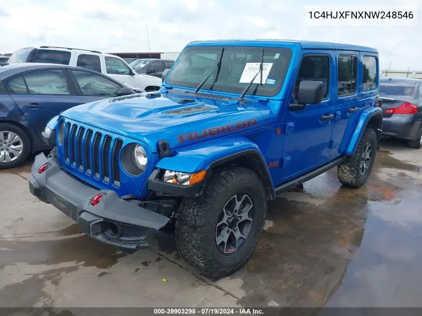 2022 Jeep Wrangler Unlimited Rubicon VIN: 1C4HJXFNXNW248546 Lot: 39903298