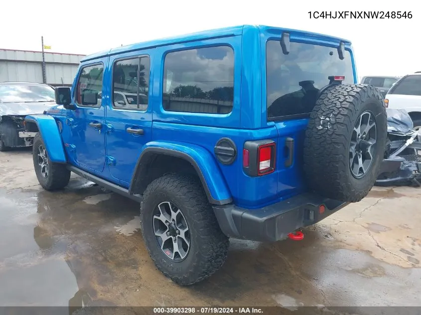 2022 Jeep Wrangler Unlimited Rubicon VIN: 1C4HJXFNXNW248546 Lot: 39903298