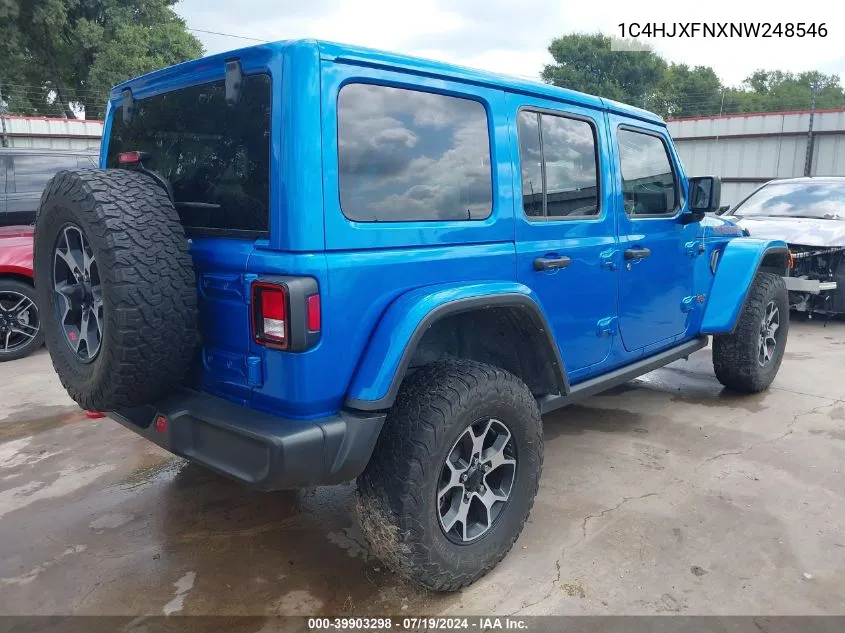 2022 Jeep Wrangler Unlimited Rubicon VIN: 1C4HJXFNXNW248546 Lot: 39903298