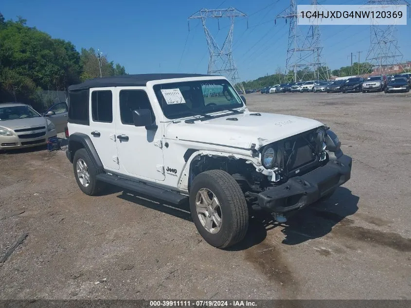 2022 Jeep Wrangler Unlimited Sport S 4X4 VIN: 1C4HJXDG4NW120369 Lot: 39911111